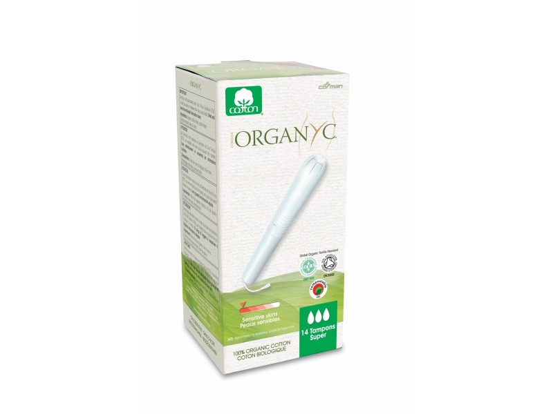 Tampons Super 100% Organic Cotton (Applicator)